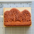 Inkadinkado Rubber Stamps Fall Forest Trees Landscape Stamp New