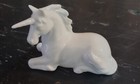 Vintage Otagiri Japan White Porcelain Unicorn Laying Down Figurine 