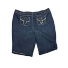 Cato Woman Denim Bermuda Shorts Dark Wash Stretch Size 28w