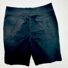 Alia Women   s 14p  Black Cuffed Bermuda Pull On Stretch Casual Shorts
