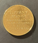 Tiffany   Co   100 Gold Plated Money Coin With Blue Tiffany s Bag
