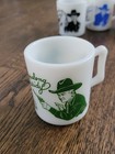 Hopalong Cassidy 4 Mugs  Bowl    Plate Set - Milk Glass - Hazel Atlas - See Pics
