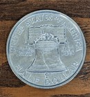 Large 1963 Benjamin Franklin 3 Inch Metal Novelty  Coaster Paperweight Coin