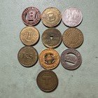 Lot Of 10  Variety Of One Local Fare Transit Token Lot Small Size Of 5c Lot B