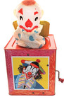 Evil Clowns   1953 Mattel Metal Clown Wind Up Jack-in-the-box Toy   71 Years Old