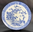 Antique Large Plate Japanese Meiji Era Imari Ware Hermit Ornament Art 18 7 Inch