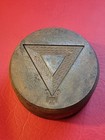 Antique 1900 s Mold Die Hub Stamp Jewelry Tool Triangle Pin Medal Badge Masonic