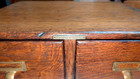 Antique Quarter Sawn Oak 2 Drawer Library Card Catalog File Cabinet Farmhouse