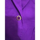 Vintage Fire Islander Purple Blazer Jacket Gold Statement Button Size 8
