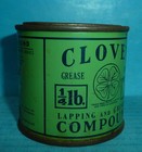 Vintage Clover Mfg  Lapping   Grinding Compound 1 4lbs