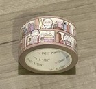 New Every Minute A Story Beanie Bookshelf Washi Tape 25 Mm Roll Emas