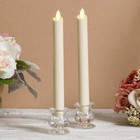 Luminara Candlesticks 8 Inch Real Flame-effect Led Taper Candle Set Of 2 Ivory