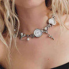 Zara New Woman Watch Charm Necklace Silver  2025 New