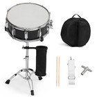 Snare Drum Set W  Remo Head - Beginner Student Band Drum Kit W Padded Bag  Stand