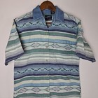 Vintage Company One Shirt Womens Medium Button Up S s Southwestern Shoulder Pads