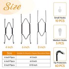15 Pcs Plate Hangers For The Wall 4 6 8 Inch Invisible Decorative Wire Plate