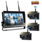 10 1  Wireless Monitor Dvr 4x Solar Magnet Standby Backup Camera For Trailer Rv