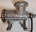 Vintage Enterprise No 12 Tinned Cast Iron Tabletop Mounted Meat Chopper Grinder