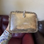 Rare Antique Queen Victoria Sterling Inlay Silent Butler Crumb 1837 -1901