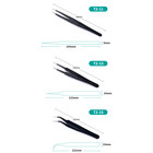 Yihua 3 Pcs Esd Anti-static Stainless Steel Precision Tweezers Electronic Repair