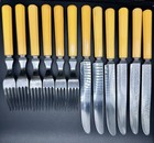 Vintage Bakelite Butterscotch Flatware 12pc Set Knives Forks Stainless Usa
