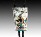 White Buffalo Turquoise Bolo Tie  Nickel Silver  The Maverick Collection