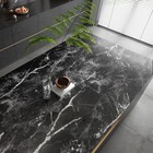 Abyssaly Black Marble Paper 24 x196  Peel And Stick Countertop Self-adhesive