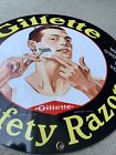 Gillette Shaving Safety  Razor Vintage Style Heavy Steel Quality Sign