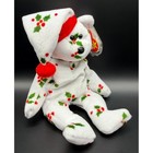 Ty Beanie Baby 1998 Holiday Teddy White Holly Berry Christmas Bear Mwmt