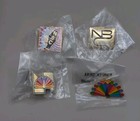 Nbc Through The Years Peacock Logo Lapel Pin Set 1943-1986 - Complete Set Of 7