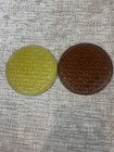 Coach Patent Leather Coasters  Set Of  2 Embossed  Magnetized  Belt Holder