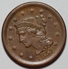 1851 Braided Hair Liberty Head Large Cent - Us 1c Copper Coin