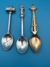 Silver Plate  Pewter Souvenir Figural Spoons U s Americana Collectibles Lot Of 9