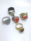 Lot Of 5 Ancient Rare Bronze Viking Ring Stunning Authentic Antique Artifact