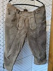 Vtg Wiesenprinz Men Siz52 Trachten Jager Janker Suede Leather Breeches Brown W39