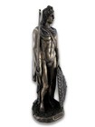 Roman Greek God Apollo With Shield And Bow Bronzed Statue