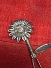 Vintage Silver-plated Ornate Floralhair Pin   4 