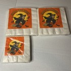 Vintage Hallmark Halloween Party Napkins Witch On Broom Nos Sealed Lot Of 3