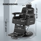 Black Reclining Heavy Duty Barber Chair Hydraulic Salon Hair Stylist Beauty Spa