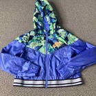 Nike Kids Jacket Shorts Set Size Small Blue Floral Windrunner 2-peice Nwt 