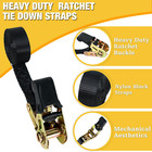 Endless Ratchet Tie Down Straps 2pk Heavy Duty Nylon For Cargo Trailer