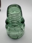 No Name Canada Green Glass Insulator Cd 133 Crude With Bubbles And Flaws