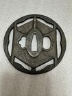 Japanese Tsuba Copper Sword Guard Openwork Geometric Antique
