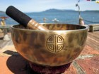 Best  Quality 6  Full Moon Hand Hammered Tibetan Buddhist Singing Bowl 3 Pce Set