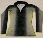 Nike Pro Women s Hyperwarm Quarter Zip Jacket Gray Neon Pullover  M