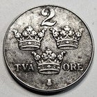 1949 Sweden 2 Two Ore - Iron Coin - Swedish - World Coin - Europe