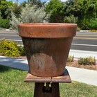 Vintage 1980s Terracotta Garden Planter Pot Va-tre Vaserie Trevigiane Italy 15 