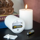 2x Led Candles  W  Wick   Remote Control Timer 3x4  Classic Home Decor White