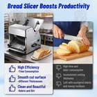 Commercial Bread Slicer 110v 370w Electric Toast Cutter With 316 Stainless Steel