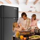 Stainless Steel Refrigerator Small Freezer Cooler Fridge Compact 3 2 Cu Ft  Unit